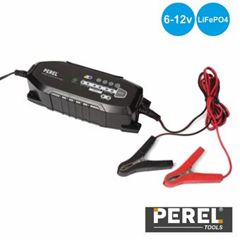Chargeur de Batteries Chumbo Automatique Intelligent 6V / 12V - 3.8A / Preto / AC38