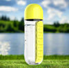 2-in-1 Pill Organizer Water Bottle – 600ml Travel Medicine & Supplement Cup