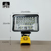 Cordless LED Work Light (48W–90W) with USB Ports, Water & Dust Resistant